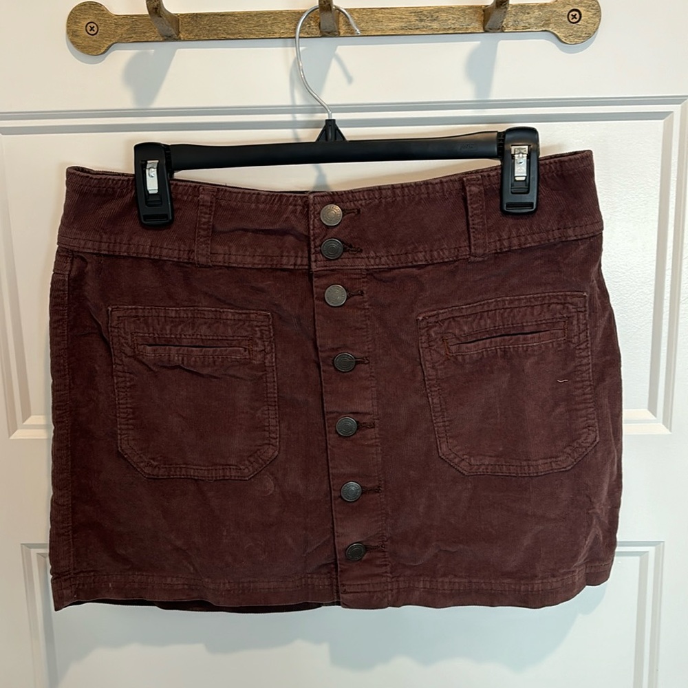 Corduroy mini skirt